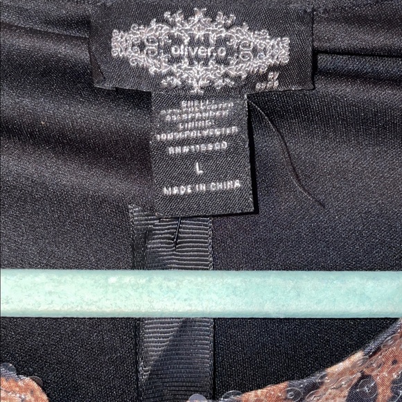 Olivers Sequin Leopard Print Peplum Blouse in Brown and Black - Picture 3 of 7